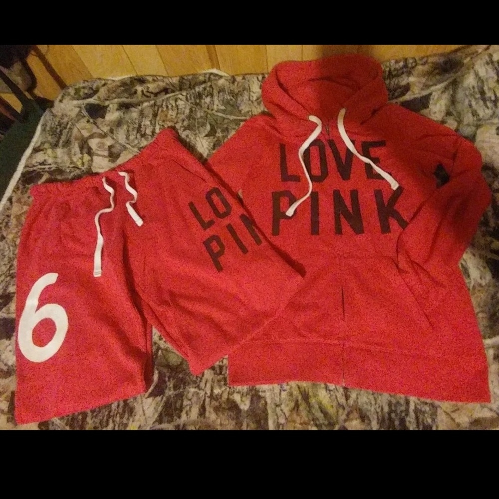 VS VICTORIA'S SECRET PINK OUTFIT SET PANTS TOP